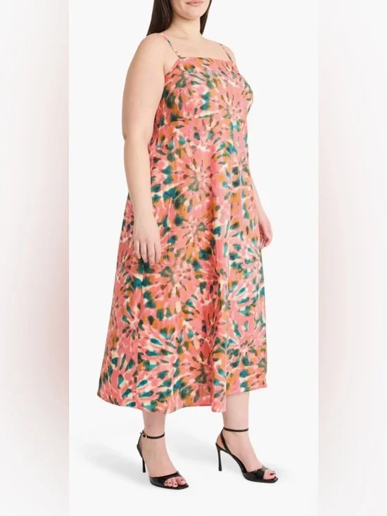 The Good Journey Floral Cotton Midi Dress, Size 20W - NWT - Picture 3 of 9
